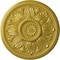 Ekena Millwork Edinburgh Ceiling Medallion (Fits Canopies up to 5 1/4"), Hand-Painted Rich Gold, 18"OD x 1 3/4"P CM18EDRGS - alternate 1